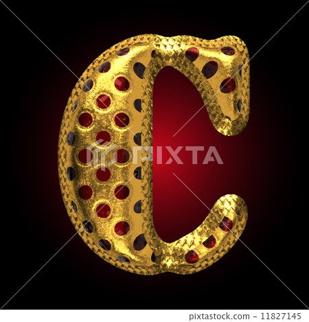 vector golden and red letter c 11827145
