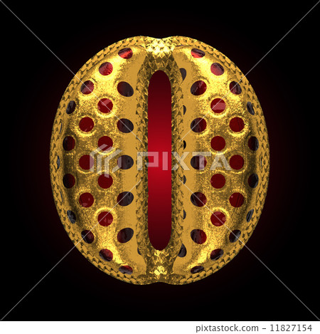 vector golden and red letter o 11827154