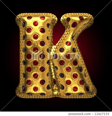 vector golden and red letter k 11827155