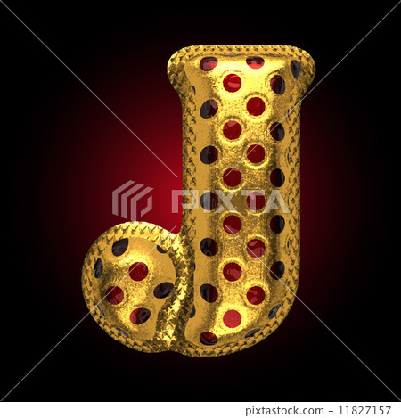 vector golden and red letter j 11827157