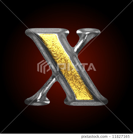 vector silver and golden figure x vector silver and golden figure x 11827165