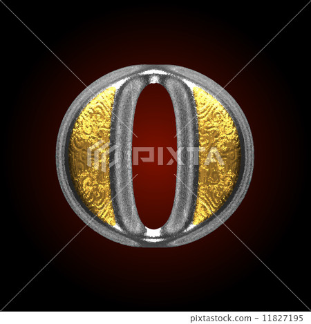vector silver and golden figure o vector silver and golden figure o 11827195