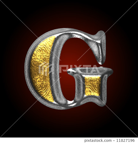 vector silver and golden figure g vector silver and golden figure g 11827196