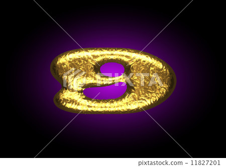 vector golden letter 9 - Stock Illustration [11827201] - PIXTA