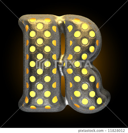 vector metal with glow dots figure r 11828012
