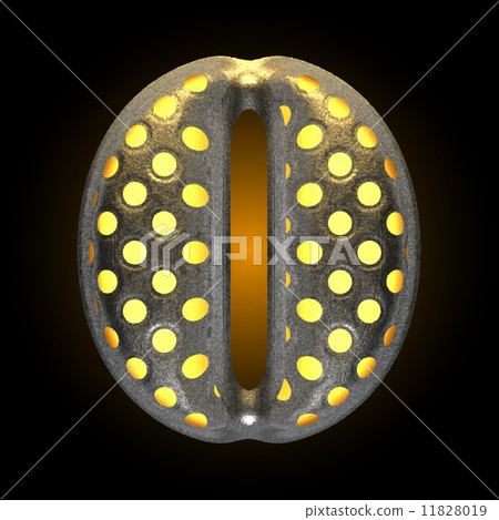 vector metal with glow dots figure o 11828019