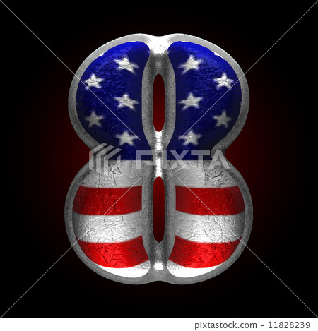Vector American metal figure 8 11828239
