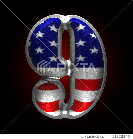 Vector American metal figure 9 Vector American metal figure 9 11828240