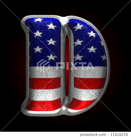 Vector American metal figure d Vector American metal figure d 11828258