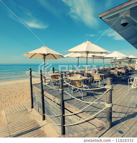 Summer outdoor terrace cafe (Algarve,Portugal) 11828332