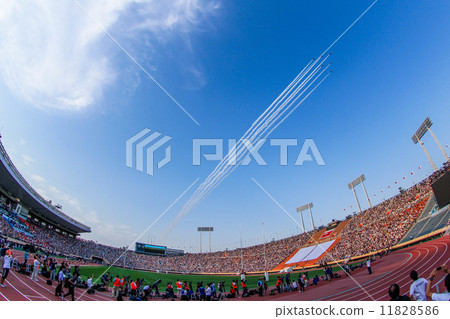 National stadium and blue impulse 11828586
