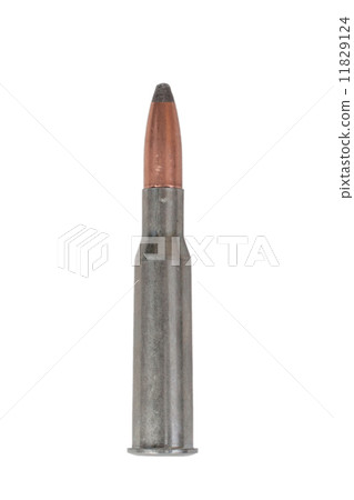 7.62 cartridge isolated on white background 7.62 cartridge isolated on white background 11829124