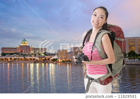 backpacker with camera 11829581