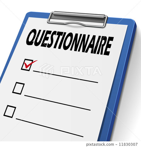 插图素材: questionnaire clipboard with check boxes