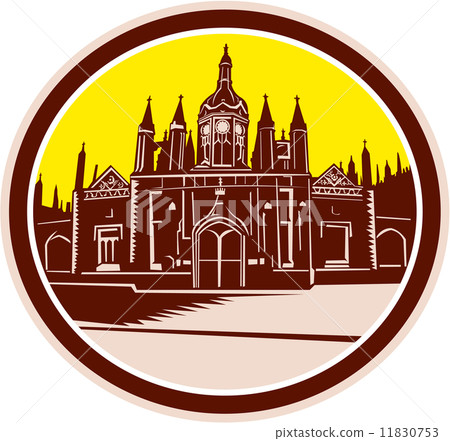 King's College Cambridge Building Retro 11830753