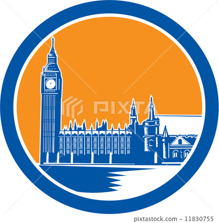 Big Ben Clock Tower Westminster Palace Woodcut Retro Big Ben Clock Tower Westminster Palace Woodcut Retro 11830755
