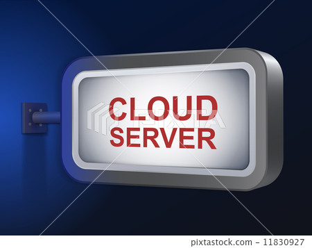 cloud server words on billboard 11830927