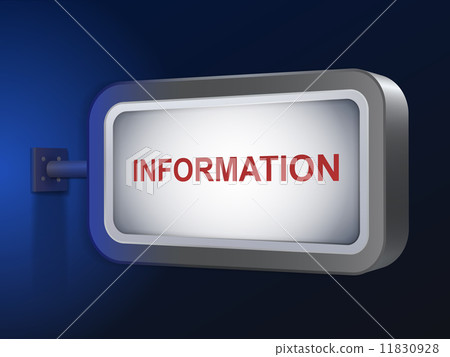 information word on billboard 11830928