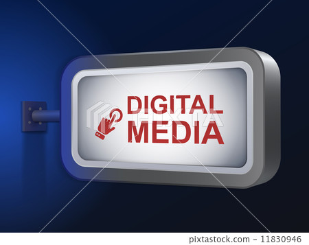digital media words on billboard 11830946