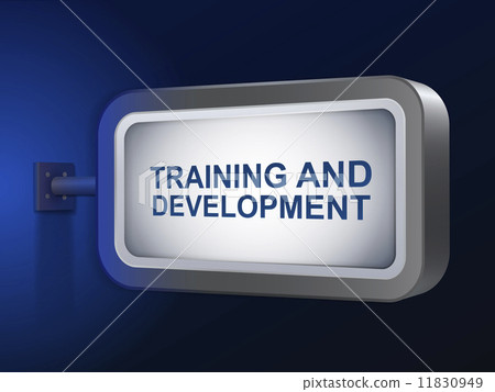 training and development words on billboard 11830949
