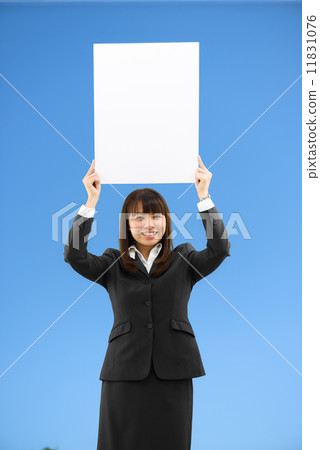 Image of business woman under blue sky Image of business woman under blue sky 11831076