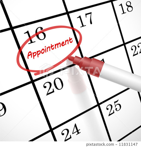 appointment word circle marked on a calendar appointment word circle marked on a calendar 11831147