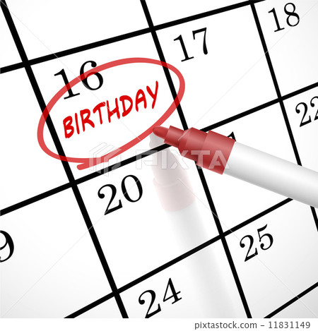 birthday word circle marked on a calendar birthday word circle marked on a calendar 11831149