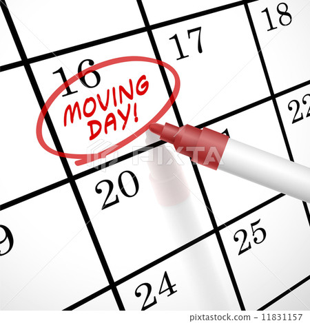 moving day words circle marked on a calendar moving day words circle marked on a calendar 11831157
