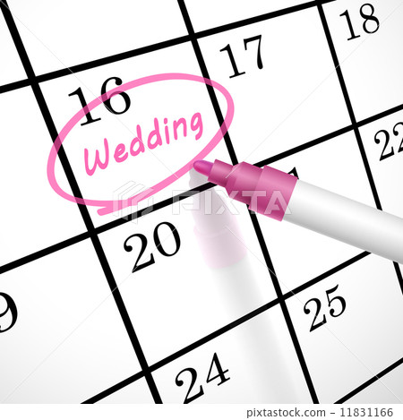 wedding word circle marked on a calendar wedding word circle marked on a calendar 11831166