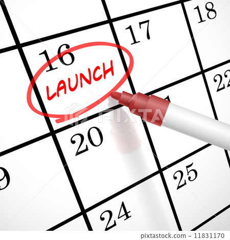 launch word marked on acalendar 11831170
