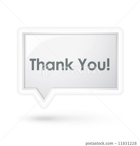 thank you words on a speech bubble - Stock Illustration [11831228] - PIXTA