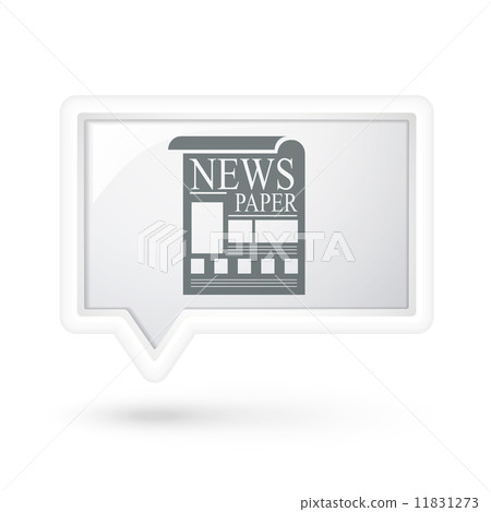 newspaper icon on a speech bubble newspaper icon on a speech bubble 11831273
