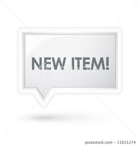 new item words on a speech bubble new item words on a speech bubble 11831274