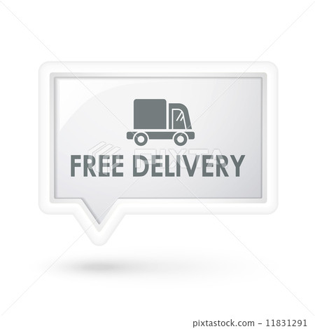 free delivery with truck icon on a speech bubble 11831291