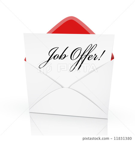 the words job offer on a card 11831380