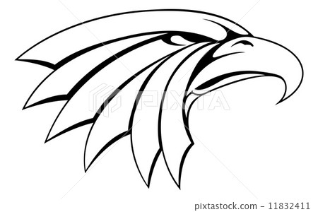 图库插图: eagle head illustration