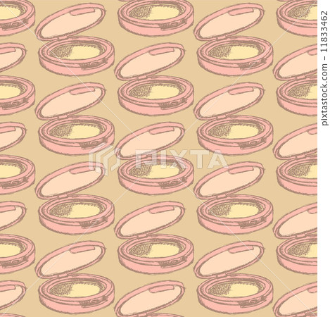 Sketch powder compact in vintage style - Stock Illustration [11833462 ...