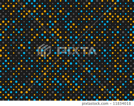 Polka dot background with yellow grey and blue circles 11834018