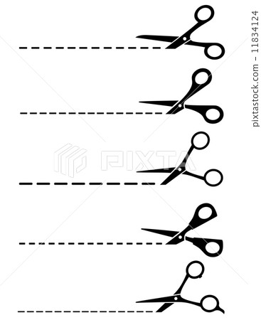 cut lines and scissors cut lines and scissors 11834124