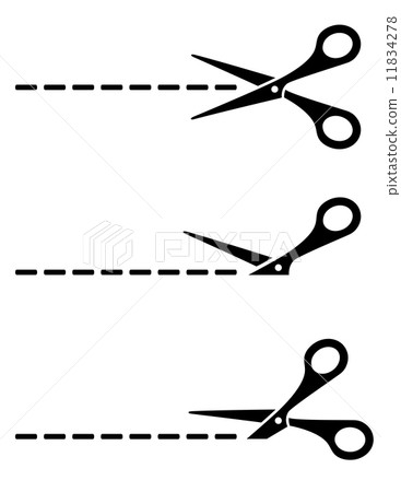 cut lines with scissors cut lines with scissors 11834278