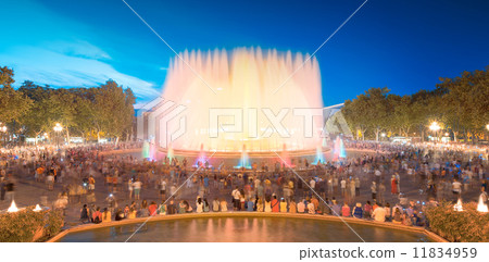 night view of Magic Fountain in Barcelona night view of Magic Fountain in Barcelona 11834959