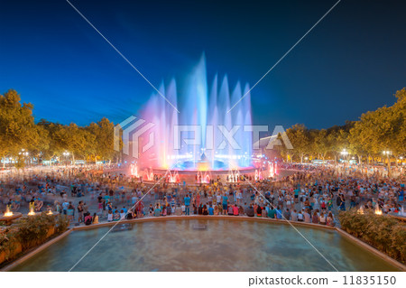 night view of Magic Fountain in Barcelona 11835150