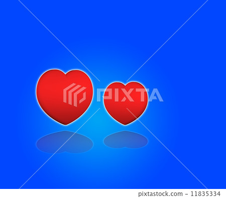 心_藍色背景陰影白框（夏普） 11835334