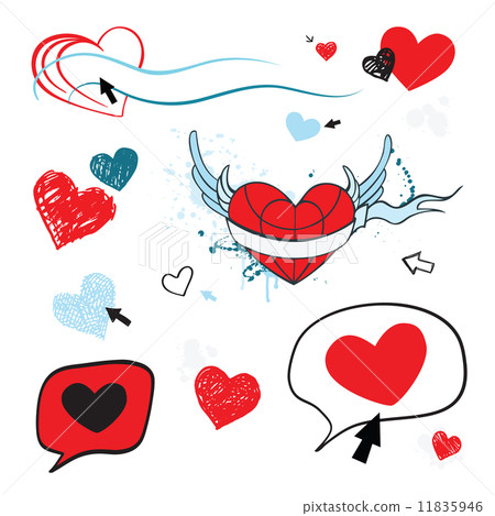 Love. Heart illustration isolated. Love. Heart illustration isolated. 11835946