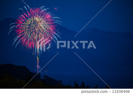 Summer fireworks display firework photo material 11836406