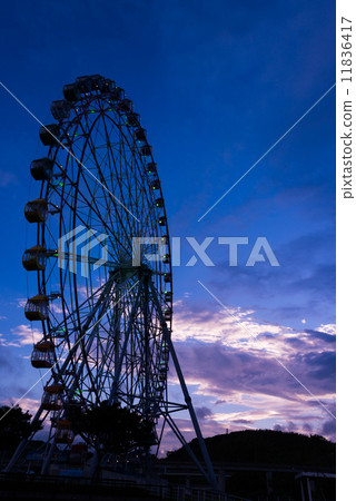 在日落的弗累斯大轉輪風景的照片 11836417