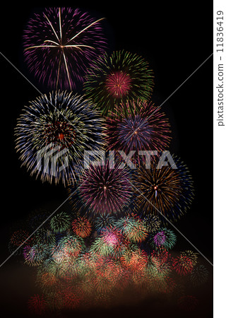 Summer fireworks display firework photo material 11836419