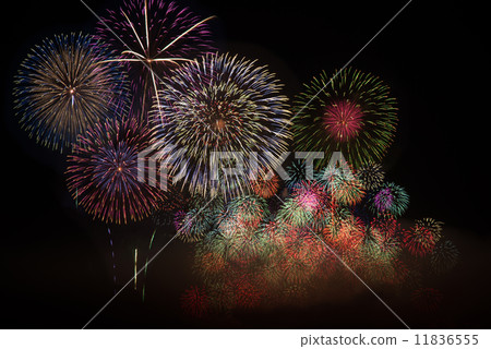 Summer fireworks display firework photo material 11836555