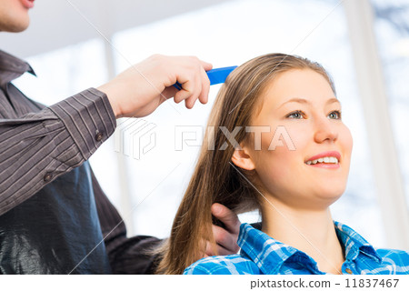 hairdresser and client hairdresser and client 11837467