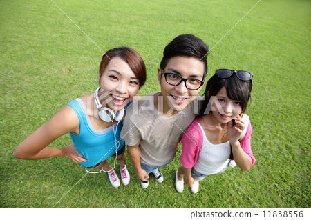 happy students in campus happy students in campus 11838556